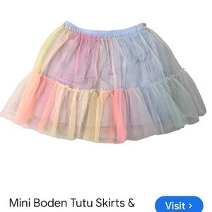 NWT Mini Boden Size 11-12 Girls Tulle Pastel Skirt. Elastic waist
